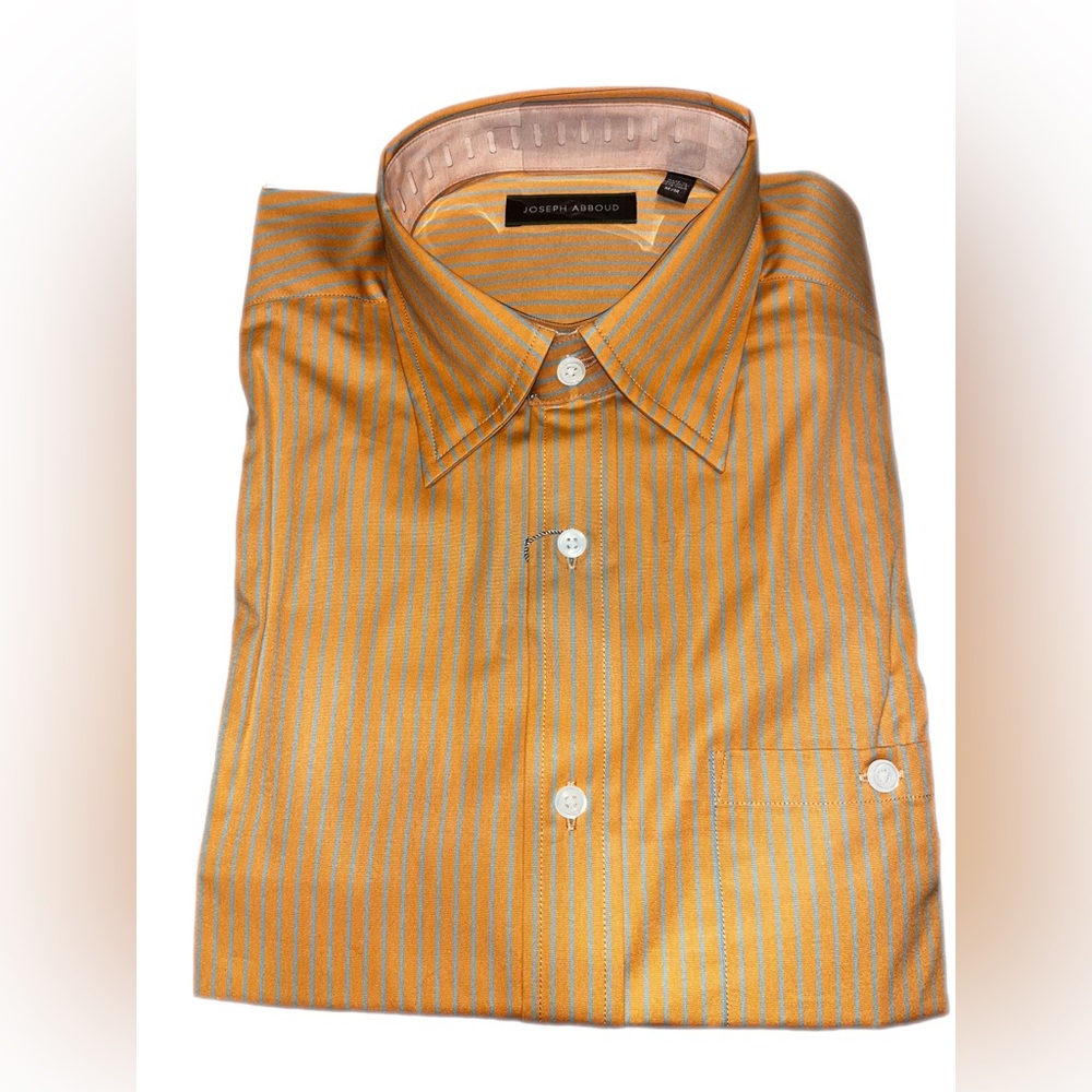 Joseph Abboud Men's Orange Striped Shirt
